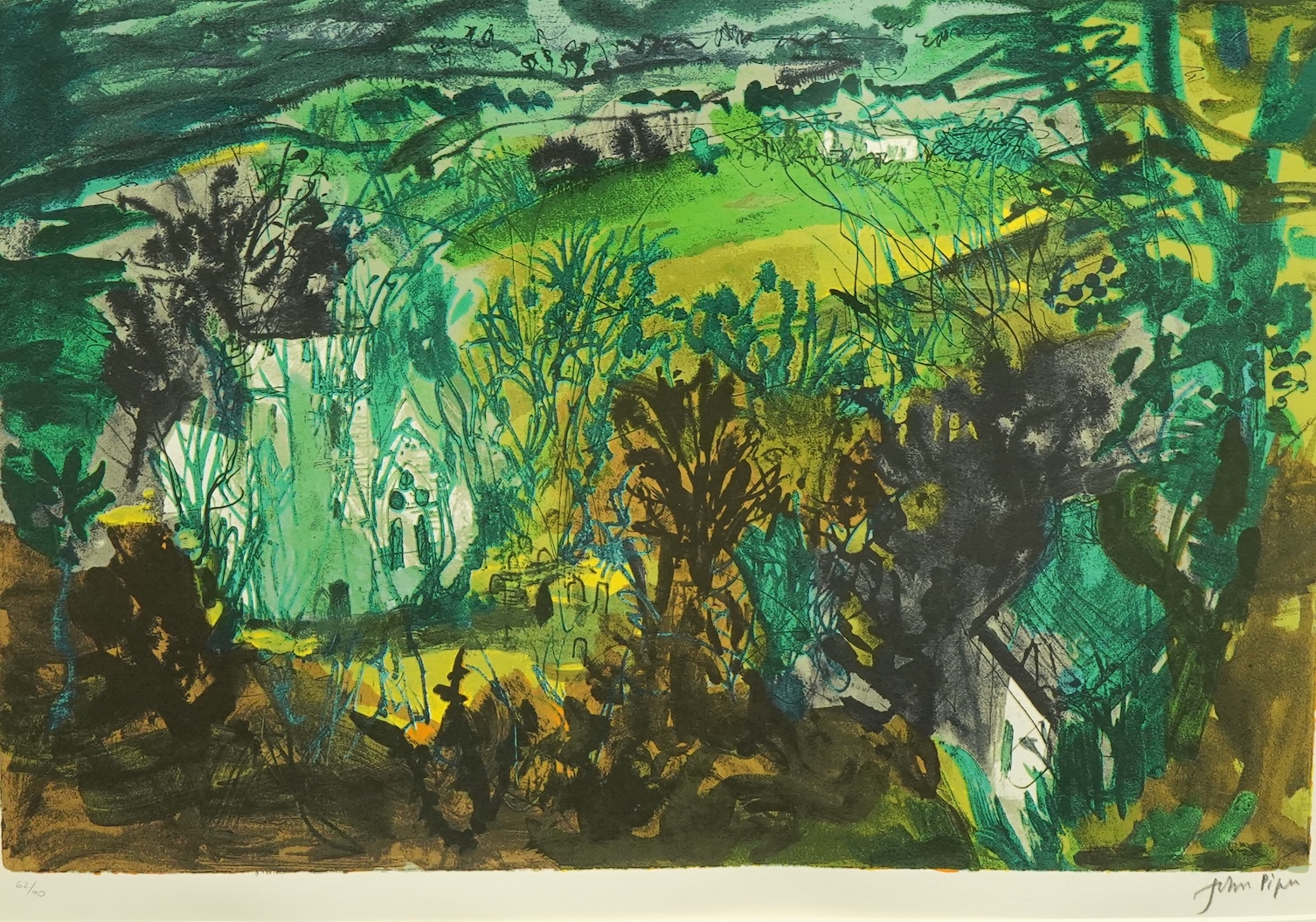 John Piper (British, 1903-1992), Clydey, Pembrokeshire (L.370), screenprint in colours, 1984, on wove, 37.5 x 56cm